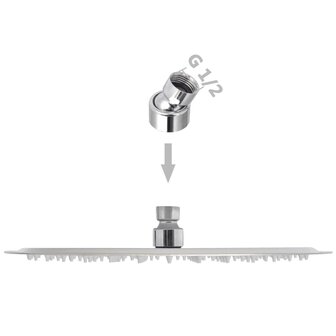 Regendouchekop 2 st rond 30 cm roestvrij staal 6