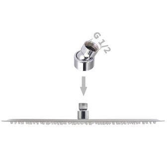 Regendouchekop 2 st rond 40 cm roestvrij staal 6