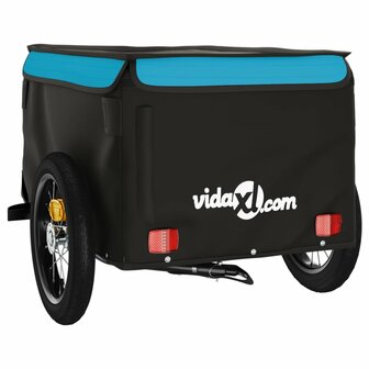Fietstrailer 30 kg ijzer zwart en blauw 8