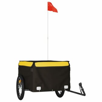 Fietstrailer 45 kg ijzer zwart en geel 2