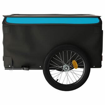 Fietstrailer 45 kg ijzer zwart en blauw 7