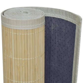 Tapijt rechthoekig 80x300 cm bamboe naturel 4