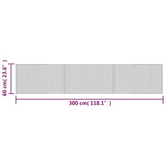 Vloerkleed rechthoekig 60x300 cm bamboe bruin 8
