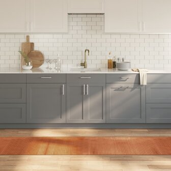 Vloerkleed rechthoekig 60x400 cm bamboe bruin 1