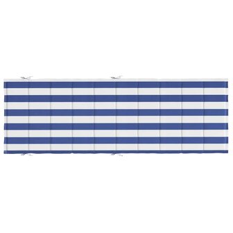 Ligbedkussen gestreept oxford stof blauw en wit 6