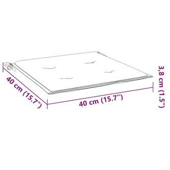 Tuinstoelkussens 2 st 40x40x3 cm oxford stof taupe 9
