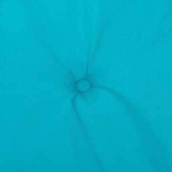 Stoelkussens 2 st hoge rug stof turquoise 8