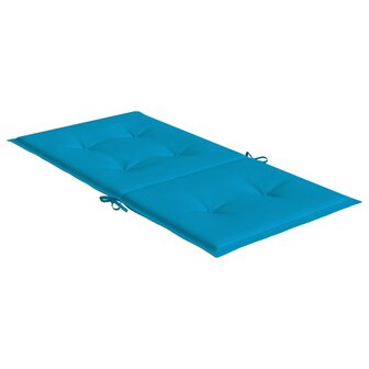 Tuinstoelkussens lage rug 2 st 100x50x3 cm oxford stof blauw 6