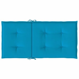 Tuinstoelkussens lage rug 2 st 100x50x3 cm oxford stof blauw 7