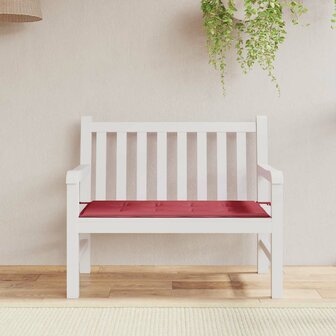 Tuinbankkussen 120x50x3 cm oxford stof wijnrood 1