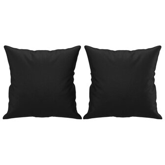 Sierkussens 2 st 40x40 cm kunstleer zwart 2