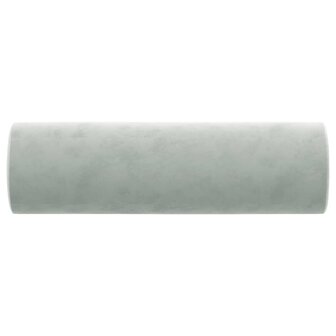 Sierkussens 2 st 15x50 cm fluweel lichtgrijs 4