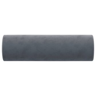 Sierkussens 2 st 15x50 cm fluweel donkergrijs 4