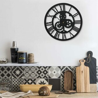 Wandklok 30 cm acryl zwart 1