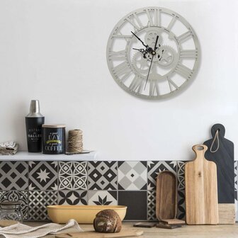 Wandklok 30 cm acryl zilverkleurig 1