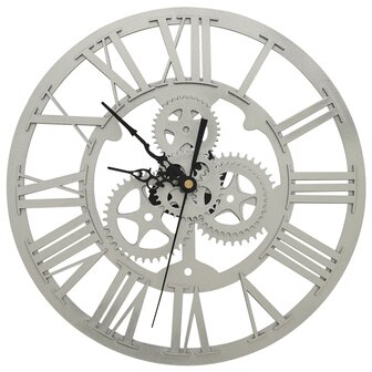 Wandklok 30 cm acryl zilverkleurig 2