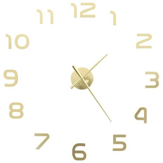 3D-wandklok 100 cm XXL modern goudkleurig 2