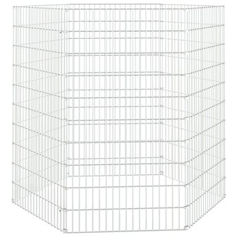 Dierenverblijf 6 panelen 54x100 cm gegalvaniseerd ijzer 2