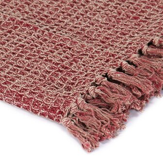 Plaid 160x210 cm katoen bordeaux 3
