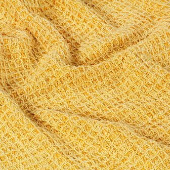 Plaid 220x250 cm katoen mosterdgeel  5