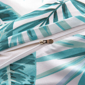 Dekbedovertrekset bladeren 140x200/60x70 cm groen 3