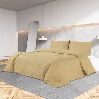 Dekbedovertrekset lichtgewicht 240x220 cm microvezel taupe 1