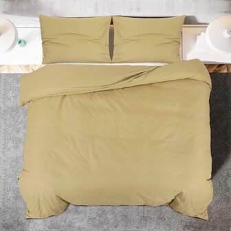Dekbedovertrekset lichtgewicht 135x200 cm microvezel taupe 5