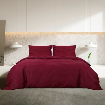 Dekbedovertrekset lichtgewicht 135x200 cm microvezel bordeaux 3