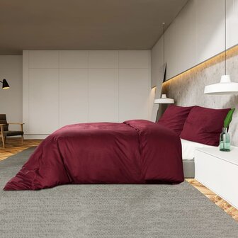 Dekbedovertrekset lichtgewicht 155x220 cm microvezel bordeaux 4