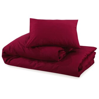 Dekbedovertrekset lichtgewicht 155x220 cm microvezel bordeaux 6