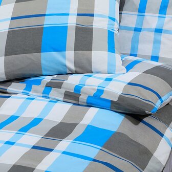 Dekbedovertrekset 260x240 cm katoen blauw en grijs 7