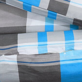 Dekbedovertrekset 260x240 cm katoen blauw en grijs 8