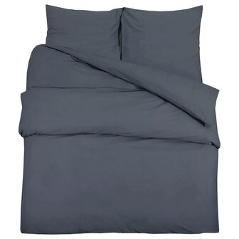 Dekbedovertrekset 155x220 cm katoen antracietkleurig 2