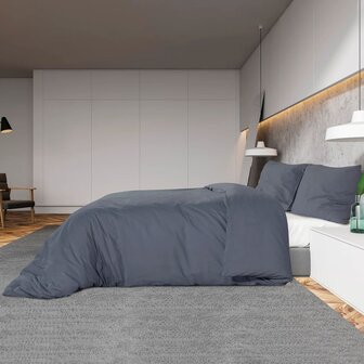 Dekbedovertrekset 155x220 cm katoen antracietkleurig 4