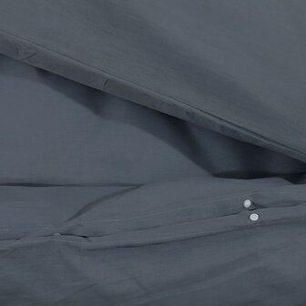 Dekbedovertrekset 155x220 cm katoen antracietkleurig 8