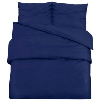 Dekbedovertrekset 200x220 cm katoen marineblauw 2