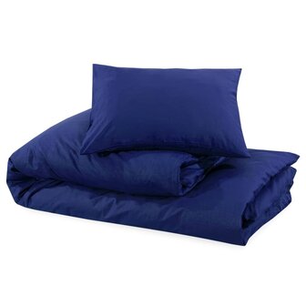 Dekbedovertrekset 200x220 cm katoen marineblauw 6