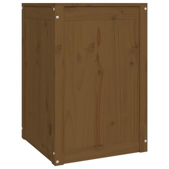 Wasmand 44x44x66 cm massief grenenhout honingbruin 5