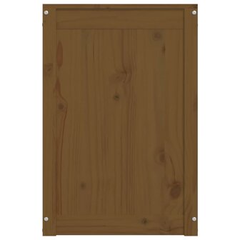 Wasmand 44x44x66 cm massief grenenhout honingbruin 7