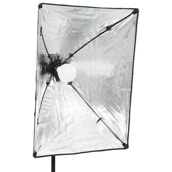 Fotostudioset met verlichtingsset en achtergrond 6