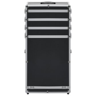 Make-up trolley aluminium zwart 2