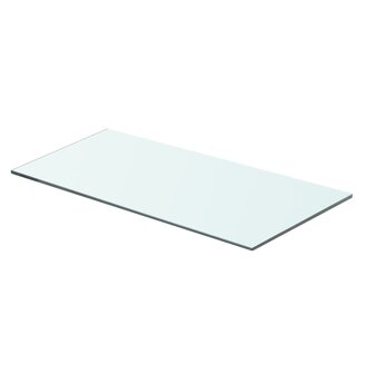 Wandschap transparant 60x25 cm glas 1