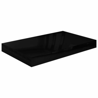 Wandschap zwevend 40x23x3,8 cm MDF hoogglans zwart 2