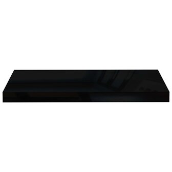 Wandschap zwevend 60x23,5x3,8 cm MDF hoogglans zwart 4