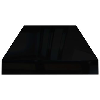 Wandschap zwevend 60x23,5x3,8 cm MDF hoogglans zwart 5