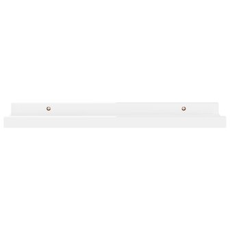 Wandschappen 2 st 40x9x3 cm hoogglans wit 4