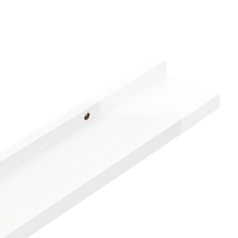 Wandschappen 2 st 40x9x3 cm hoogglans wit 7