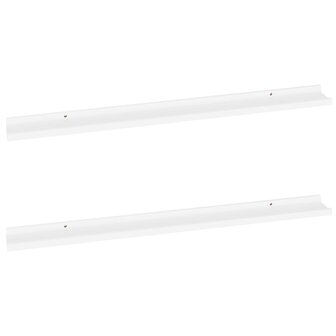 Wandschappen 2 st 100x9x3 cm wit 2