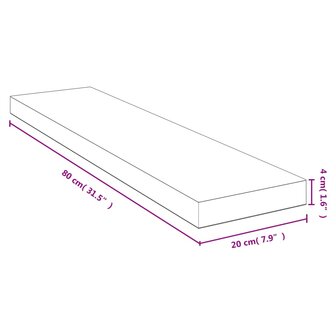 Wandschap 80x20x4 cm bamboe 4