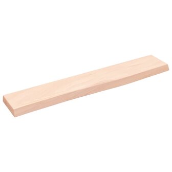 Wandschap 60x10x2 cm onbehandeld massief eikenhout 2